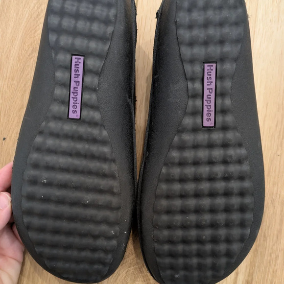 Y2K Hush Puppies Black Leather Flats – US 7 - Picture 3 of 9